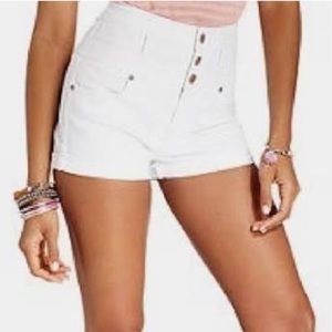 Tinseltown White Jean Shorts